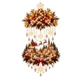 thumbnail image 2 of Light-Up Christmas Scene Wall Decor, Illuminated Christmas Tree & Village Wall Hanging, Cascading Warm Lights, Indoor Holiday Decor, 2 of 7