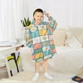 thumbnail image 6 of FORMRS Wearable Blanket Hoodie with Sleeves for Kids Cozy Flannel Sweatshirt, Daisy Mosaic, 6 of 7