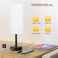 thumbnail image 6 of JilgTeok 1 Packs Modern Touch Control Table Lamp with USB-C & Outlet, 3-Level Dimmable LED Bedside Lamp for Bedroom, Nightstand, Desk, Reading Light, Non-Flicker Bulb Included, 6 of 7
