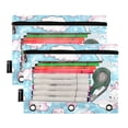 thumbnail image 2 of Cute Clouds Pattern 9.8x7.1in Water Resistant Binder Pouch, 3-Ring Compatible, Transparent Front, 2 of 6