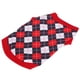 thumbnail image 3 of Camiseta sin mangas para mascota, chaleco con estampado de rombos, para primavera y verano (rojo, talla S), 3 of 14