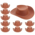 thumbnail image 1 of 10 mini sombreros de vaquero occidentales de plástico, sombreros en miniatura para casa de muñecas., 1 of 5
