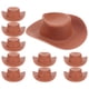thumbnail image 1 of 10 mini sombreros de vaquero occidentales de plástico, sombreros en miniatura para casa de muñecas., 1 of 5