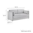 thumbnail image 3 of Modway Linden Upholstered Heathered Chenille Sofa in Newsprint, 3 of 9