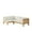 TEAK FINISH+Beige, variant on GDF Studio Mid-Century Modern 2 Piece Outdoor Patio Sofa Set, Right Corner Couch with Solid Wood Frame, Removable Cushions, Slat Design, Beige