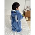 thumbnail image 4 of Pijama de una pieza con diseño de cremallera y puntadas de Anime Miniso, mono de dibujos animados para hombre y mujer, conjunto para niños, camisón cálido y suave y grueso, 4 of 6