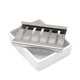 thumbnail image 2 of Jabonera de cerámica, soporte de acero inoxidable para baño y ducha, caja de jabón con drenaje de doble capa, 2 of 6