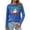 Blue1, variant on Fiaer Christmas T Shirts for Women Cute Graphic Merry Xmas Tshirts Plus Size Long Sleeve Loose Fit Casual Crew Neck Trendy Comfort Tops White XL