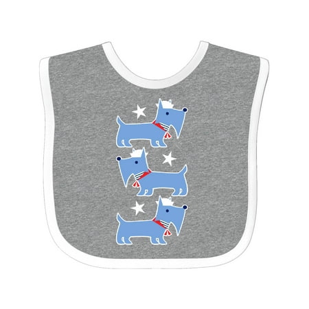

Inktastic Sailing Nautical Scottie Dog Gifts Gift Baby Boy or Baby Girl Bib