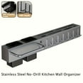 thumbnail image 3 of Stainless Steel Kitchen Wall Organizer – Multi-Function Utensil Rack with Holders & Hooks for Spatulas, Knives & Flatware Space-Saving Countertop Storage, 3 of 8