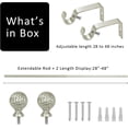 thumbnail image 5 of eTeckram 5/8" Single Curtain Rod with Balle Finials,Pewter,28‘’-48‘’, 5 of 6