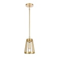thumbnail image 2 of Elk Home 6.75-Inch Wide Open Louvers Pendant, Champagne Gold, 2 of 5