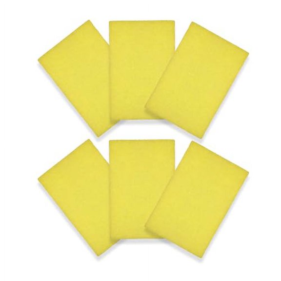 Nanoskin Scrub Away Bug & Tar Remover Pad, 6-Pack - High-Efficiency Non-Abrasive Cleaning Sponge Set for Cars, Trucks, Boats | 6" x 9" Multi-Surface Detailing Tool for Professional and DIY Use