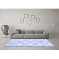 thumbnail image 3 of Ahgly Company Machine Washable Indoor Rectangle Solid Blue Modern Area Rugs, 5' x 8', 3 of 4