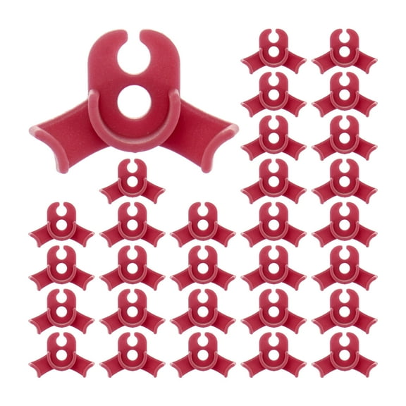 Uxcell 60-Pack Plant Bender, 1.4x1 Inch 90 Degree Adjustable Plant Training Clips for Plant Gardening [Red]