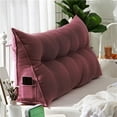 thumbnail image 2 of KNFATEQVEDG My Items Dorm Triangular Headboard Bolster Pillow White Wedge Headboard Twin Body Pillow Large Wedge Pillow Headboard Back Pillow for Sitting In Bed 120cm, 2 of 8