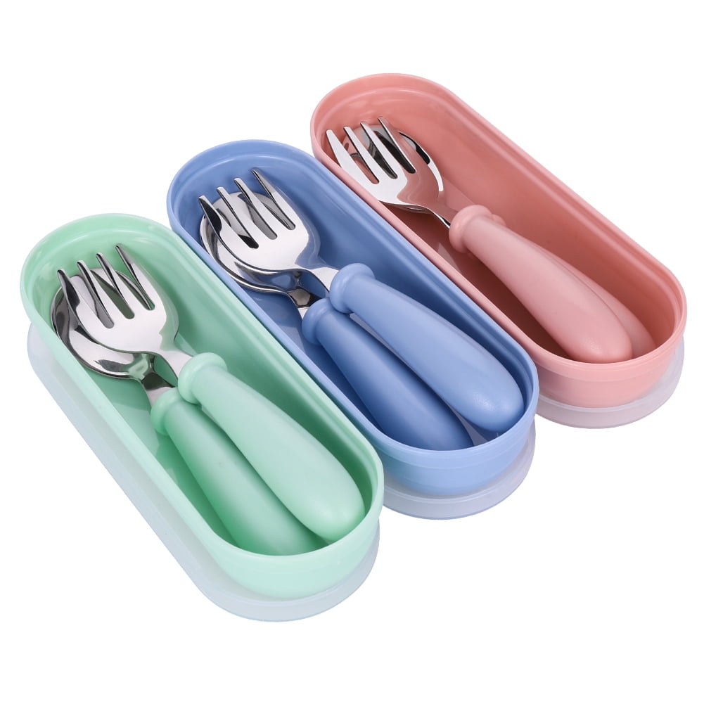 Hit Upon 9483 Yumi V Toddler Fork and Spoon Set, Baby ...