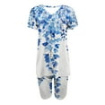 thumbnail image 4 of Blouses pour Femmes, Ensembles de Blouses Décontractées à Manches Courtes Imprimées et Col en V pour Femmes, 4 of 4
