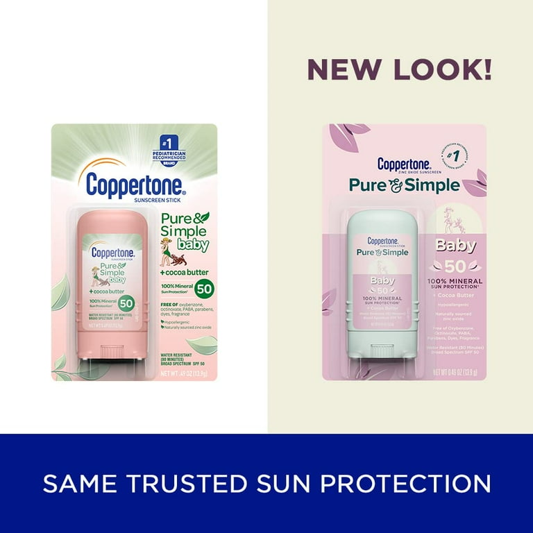 Broad Spectrum Coppertone Baby Sunscreen Stick Coppertone Pure And