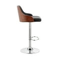 thumbnail image 3 of Armen Living Indoor Asher Adjustable Black Faux Leather and Chrome Finish Bar Stool, 3 of 11