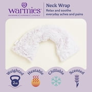 Warmies Heating Pad Wrap, Microwavable Neck and Shoulder Weighted Plush Heat Pad, Curly Gray