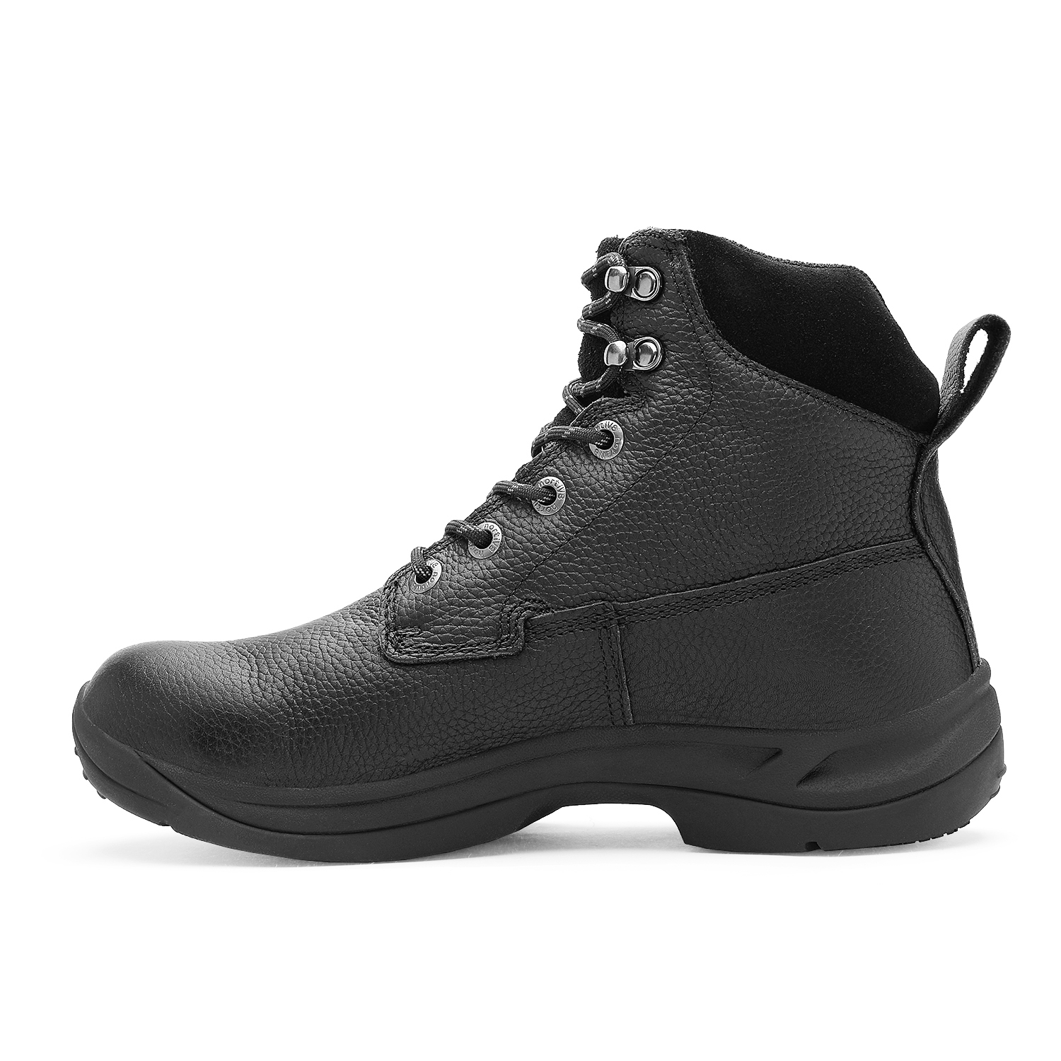 NORTIV 8 Men Military Tactical Boots Shoes Safety Work Boots Combat Army Lightweight Ankle Boots For Men WORKSTEP BLACK/LITCHI Size 8 - image 2 of 6