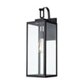 thumbnail image 5 of 22.48in Matte Black Outdoor Wall Lantern with Clear Glass Shade, 5 of 6