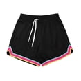 thumbnail image 6 of Men's Athletic Shorts Solid 2 in 1 Layered Elastic Waist Drawstring Inner Brief Breathable Quick Dry 5 Inch Gym Running Workout Shorts Black XXL, 6 of 6