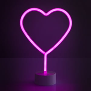 BrightSide 12" Pink Heart LED Neon Table Light