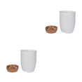 thumbnail image 4 of Bearachild Macetas innovadoras y universales de 3 piezas para interior y exterior, macetas de riego ligeras y portátiles, hierbas múltiples Blanco+marrón 6.5 pulgadas 3 2Conjunto, 4 of 6
