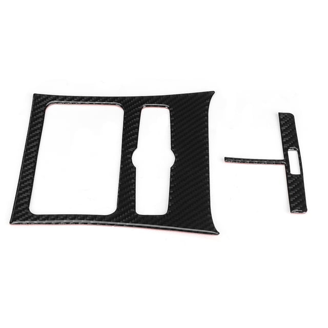 Etiqueta de ventilación de aire acondicionado trasero de coche de fibra de carbono decoración de embellecedor compatible con Audi A6 2005-2011