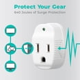 thumbnail image 6 of KMC Surge Tap Mini Wall Mount Surge Protector, 5-Pack, Single-Outlet, 640 Joules, White, 6 of 11
