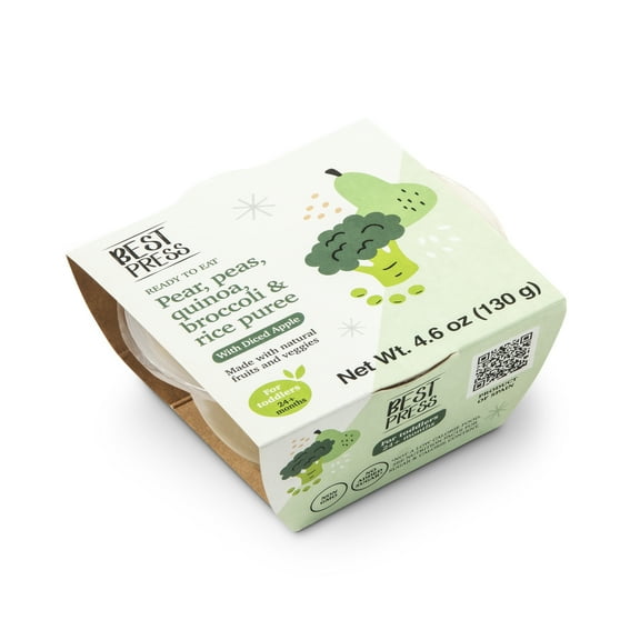 Best Press Texture Tubs Toddler Food, Quinoa Broccoli and Rice, 4.6oz Tub