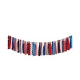 thumbnail image 2 of Nkmbld 4th of July Patriotic Stripe Bunting, Nylon Flag Banner Door Wall Hanging Decor for Independence Day Indoor Outdoor Porch Yard Garden, 2 of 8