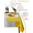 thumbnail image 5 of Yellow Abstract Rectangle Tablecloth, Grey Geometric Oil Painting Vintage Gradient Waterproof & StainResistant Tablecloth, Washable Oil-proof Table Cover for Dining/Party/Wedding/Buffet 54x108 In, 5 of 9