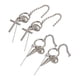 thumbnail image 3 of 2 pares de pendientes de cruz y cono de acero inoxidable para hombres y mujeres, clip para la oreja para festivales diarios, fiestas de cumpleaños, 3 of 5