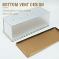 thumbnail image 3 of 2.2lb Silver Loaf Pan with Lid, Non-Stick Corrugated Bread Toast Box Mold with Cover, 1000g Bread Pan for Baking Bread, 3 of 7