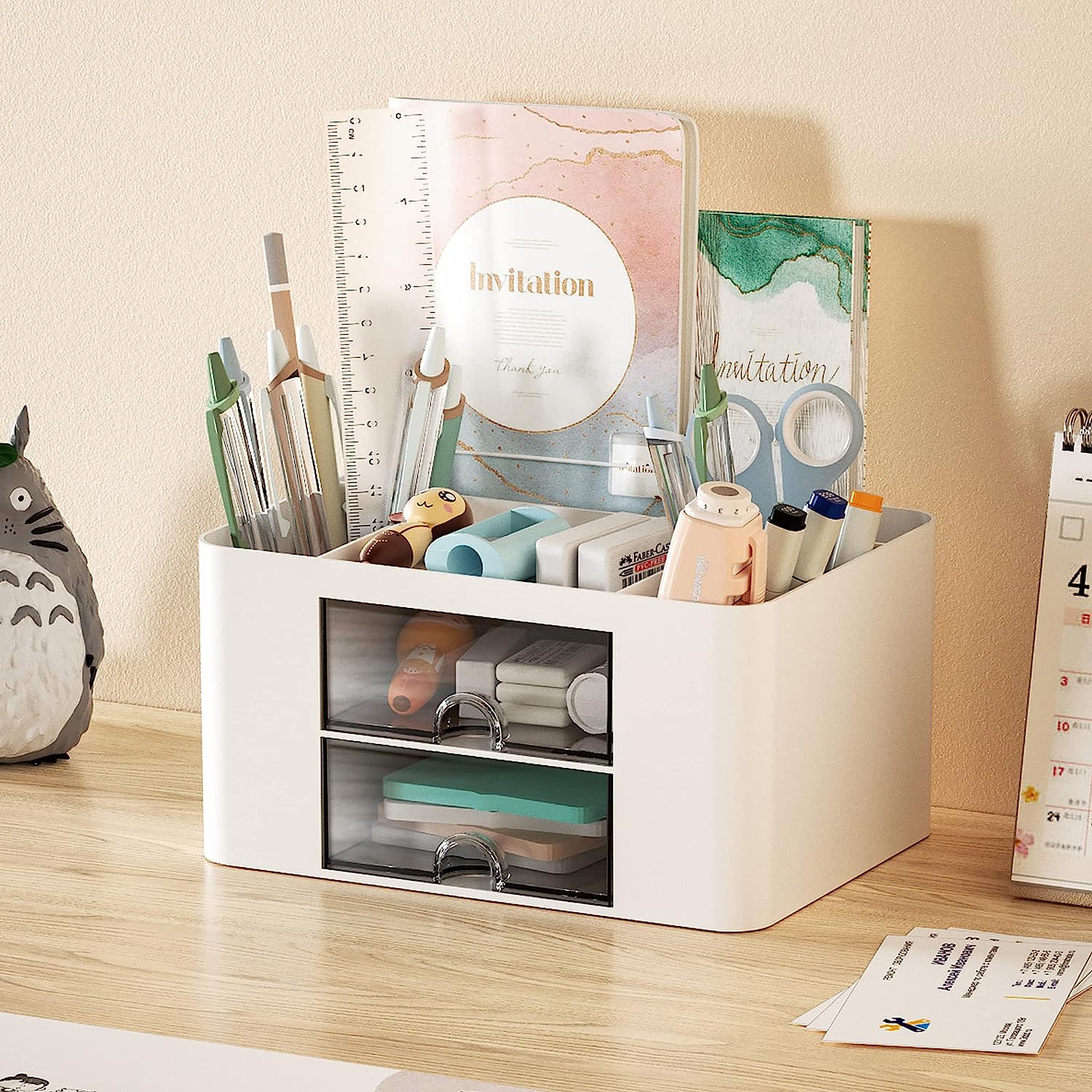 Marbrasse Pen Organizer with Drawers and Compartments photo 4