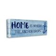 thumbnail image 3 of Stupell Industries Home Is Where Anchor Drops Nautical Beach Phrase Graphic Art Gallery Wrapped Canvas Print Wall Art, Design by Susan Jill, 3 of 7