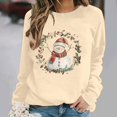thumbnail image 2 of Hilzaten Womens Long Sleeve Tops Hoodie Loosse Pullover Casual Print Sweatshirts for Women, 2 of 7