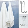 thumbnail image 1 of Coat Hook Shower Room Glass Bathroom Hanging Towel Hook Hook Punch 304 Stainless Steel, metal shower hook, glass towel rack, modern bathroom decor, stainless steel finish, foldable design,, 1 of 6