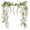 White, variant on Clearance! Wisteria Hanging Flower Wisteria Flower Vine Garland Wedding Arch Decoration 6ft Artificial Wisteria Vines Hanging Flower Vines Silk for Party
