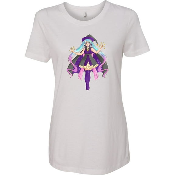 Inktastic Beautiful Purple Anime Witch Women's T-Shirt
