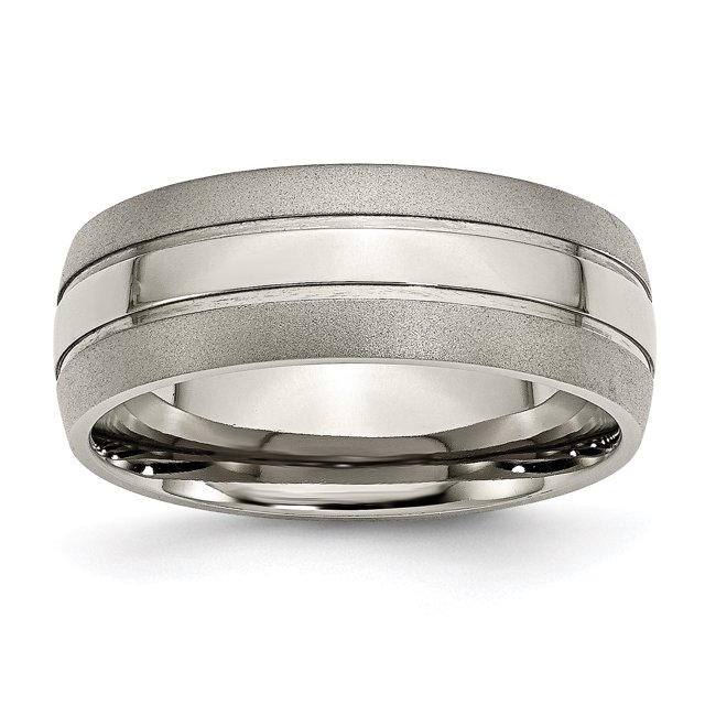 Titanium 8mm Ring Man Wedding For Dad Mens For Him