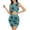 Leaf Print Green, variant on Aiyino Women's 2024 Summer Sleeveless Tank Dresses Cut Out Twist Bodycon Wrap Party Evening Mini Dress