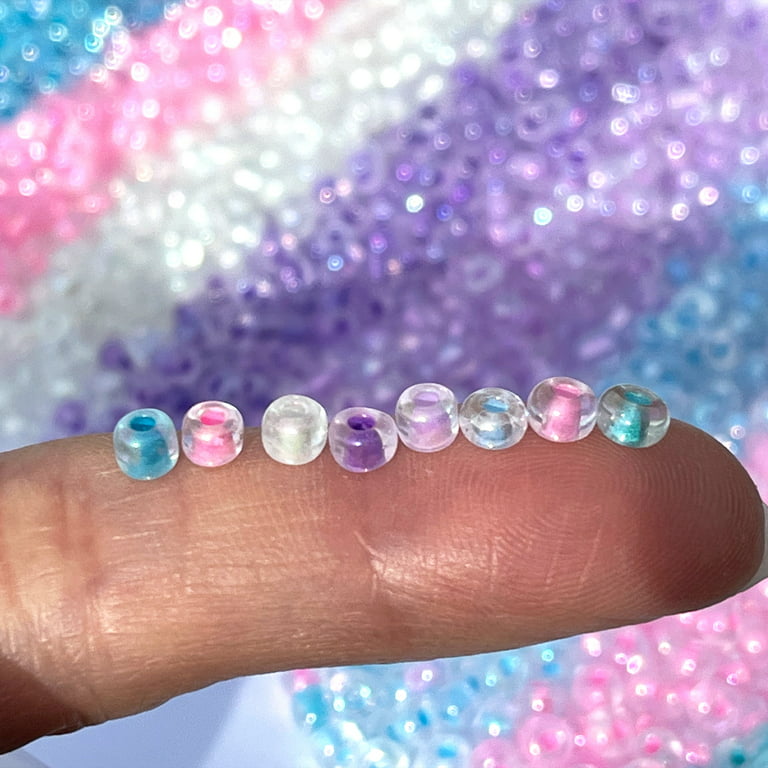 Pink or Purple Bead, 8/0 Glass Beads, Seed Beads, DIY Jewelry