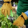 thumbnail image 4 of 24.5 CM Work Gloves Cow Leather Workers Welding Safety Protection Motorcycle Wear-resistant ,Easy to Use, 4 of 5
