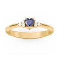 thumbnail image 2 of Birthstone Heart Ring with Shoulder Accents - Blue Sapphire (September), 2 of 4