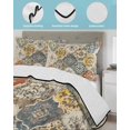 thumbnail image 4 of Quilts Twin Size, Vintage Boho Soft Comforter Bedding Set for Bed, Chic Farmhouse Neutral Morocco Geometric Lightweight Quilted Bedspread with Pillow Cover(2 Pieces) for All Season, 68x86 Inch, 4 of 6