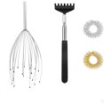thumbnail image 1 of 4 delar Back Scratcher, Teleskopisk Rostfritt stål Back Scratch, 1 of 5